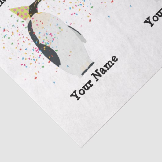 ペンギンのパーティー – 誕生日パーティーの動物の名前 薄葉紙 (詳細)