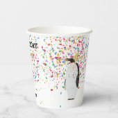 ペンギンのパーティー – 誕生日パーティーの動物 紙コップ (裏面)