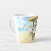 ペンギンのビーチバー カフェラテマグ (左アングル)