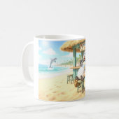 ペンギンのビーチバー コーヒーマグカップ (正面左)