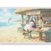 ペンギンのビーチバー シール (正面)
