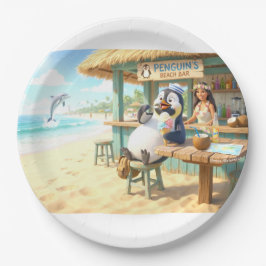 ペンギンのビーチバー ペーパープレート