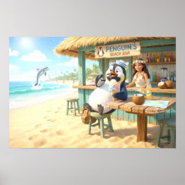 ペンギンのビーチバー ポスター