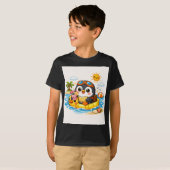 ペンギンのビーチフロート Tシャツ (正面フル)