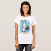 ペンギンのビーチ水球サマー Tシャツ (正面フル)