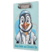 ペンギンのフィジカル・ドクター向けのかわいいセラピスト クリップボード (左)