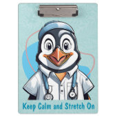 ペンギンのフィジカル・ドクター向けのかわいいセラピスト クリップボード (正面)