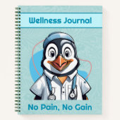 ペンギンのフィジカル・ドクター向けのかわいいセラピスト ノートブック (正面)