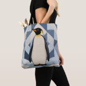 ペンギンのフェイクキルト トートバッグ (クローズアップ)