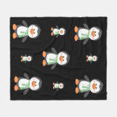 ペンギンのフリースの投球 フリースブランケット (正面(横))