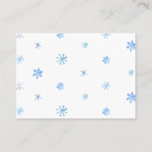 ペンギンのベビー、雪片が本をもたらす エンクロージャーカード