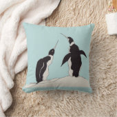 ペンギンのペア クッション (ブランケット)