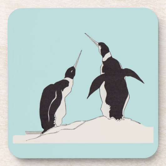 ペンギンのペア コースター (正面)