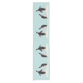 ペンギンのペア ショートテーブルランナー (正面)