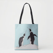 ペンギンのペア トートバッグ (正面)