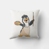 ペンギンのペイ絵を描ンとブラシ&カラー クッション (裏面)