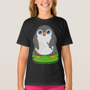 ペンギンのペンと紙 Tシャツ