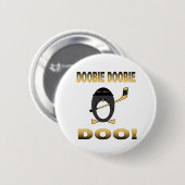 ペンギンのホッケーボタン 缶バッジ (正面&裏面)