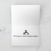 ペンギンのホリデーグリーティング シーズンカード (内部)