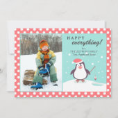 ペンギンのホリデーフォトカード シーズンカード (正面)