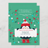 ペンギンのホリデー引越しグリーティングカード シーズンカード (正面/裏面)