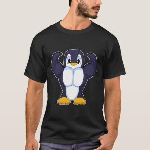 ペンギンのボディービルダー ボディビル スポーツ Tシャツ