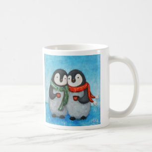ペンギンのマグの彼女のためのかわいいペンギンのカップルのマグのギフ コーヒーマグカップ