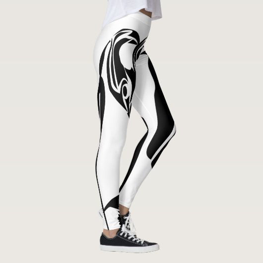 ペンギンのヨガのトレーニングのレギンスを個人化して下さい レギンス (右)