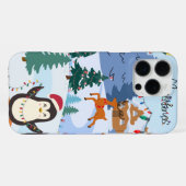 ペンギンのライト クリスマス iPhoneケース (裏面横)