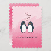 ペンギンのラブカード (正面/裏面)