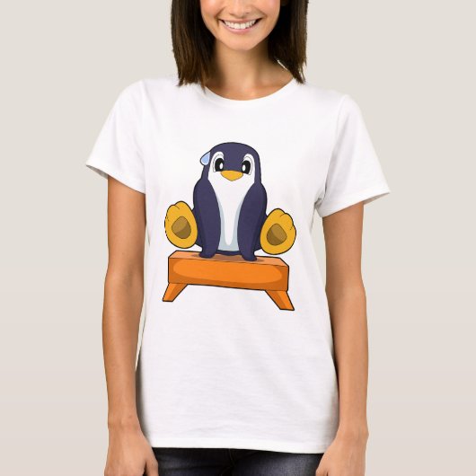 ペンギンのワークアウト体操フィットネス Tシャツ (正面)