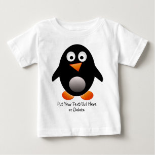 ペンギンの乳児のTシャツ ベビーTシャツ