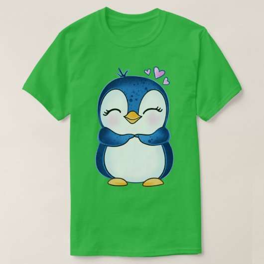 ペンギンの内気な指 Tシャツ (デザイン正面)