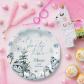 ペンギンの冬のパーティータイムだ ペーパープレート (パーティー)