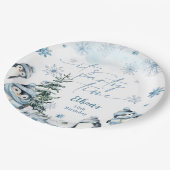 ペンギンの冬のパーティータイムだ ペーパープレート (アングル)