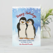 ペンギンの冬の挨拶 シーズンカード (スタンド正面)