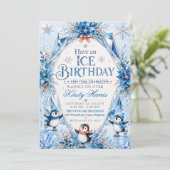 ペンギンの冬の誕生日パーティー 招待状 (スタンド正面)