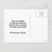 ペンギンの冬の風景、ハッピーホリデー シーズンポストカード (裏面)