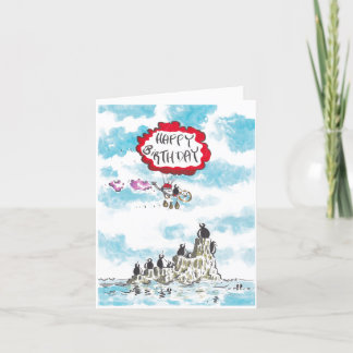 ペンギンの動力を使った誕生日カード シーズンカード