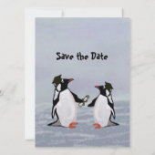 ペンギンの卒業のパーティの招待状 招待状 (裏面)