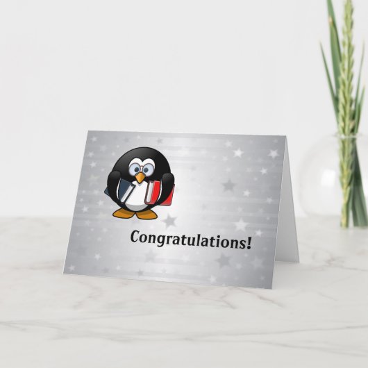ペンギンの卒業カード サンキューカード (正面)