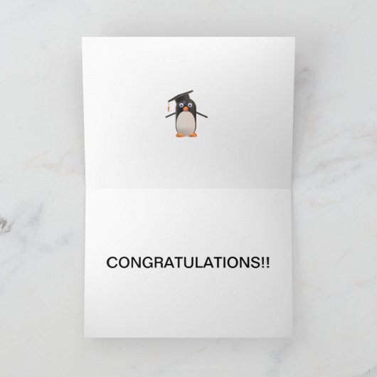 ペンギンの卒業生 カード (内部)