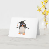 ペンギンの卒業生 カード (黄色い花)