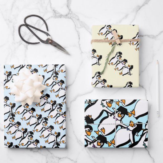ペンギンの卒業 ラッピングペーパーシート (正面)
