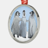 ペンギンの友達 メタルオーナメント (左)