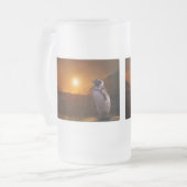 ペンギンの夕日 フロストグラスビールジョッキ (正面左)