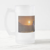 ペンギンの夕日 フロストグラスビールジョッキ (左)