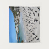 ペンギンの大きい石のビーチ|南アフリカ共和国 タペストリー (正面)