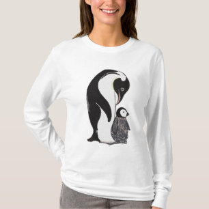 ペンギンの女性のHanesのNano長袖のTシャツ Tシャツ