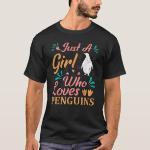 ペンギンの女性を愛する女の子だけのペンギン恋人 Tシャツ